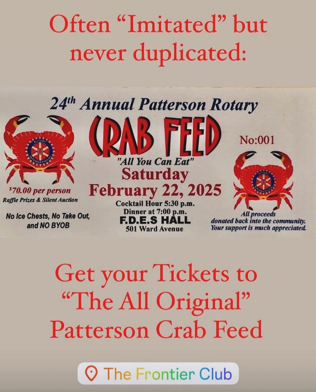 Pattersons Rotary Crab Feed