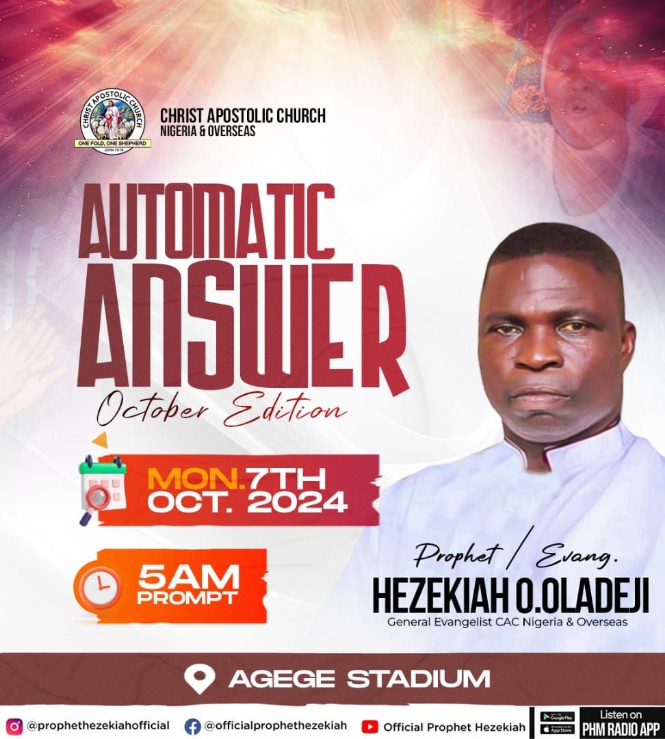 AUTOMATIC ANSWER PRAYER MEETING (October Edition)