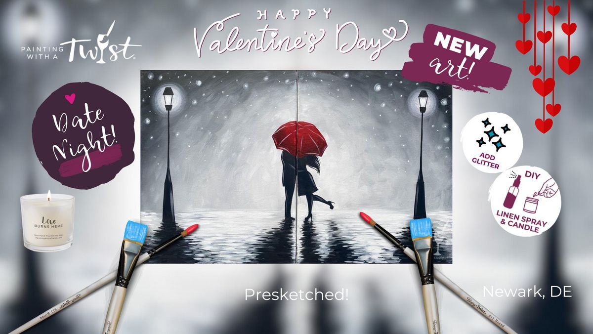 Paint & Sip- Valentine's Day: After Dark - Set (Candles & Other Add-Ons Available)