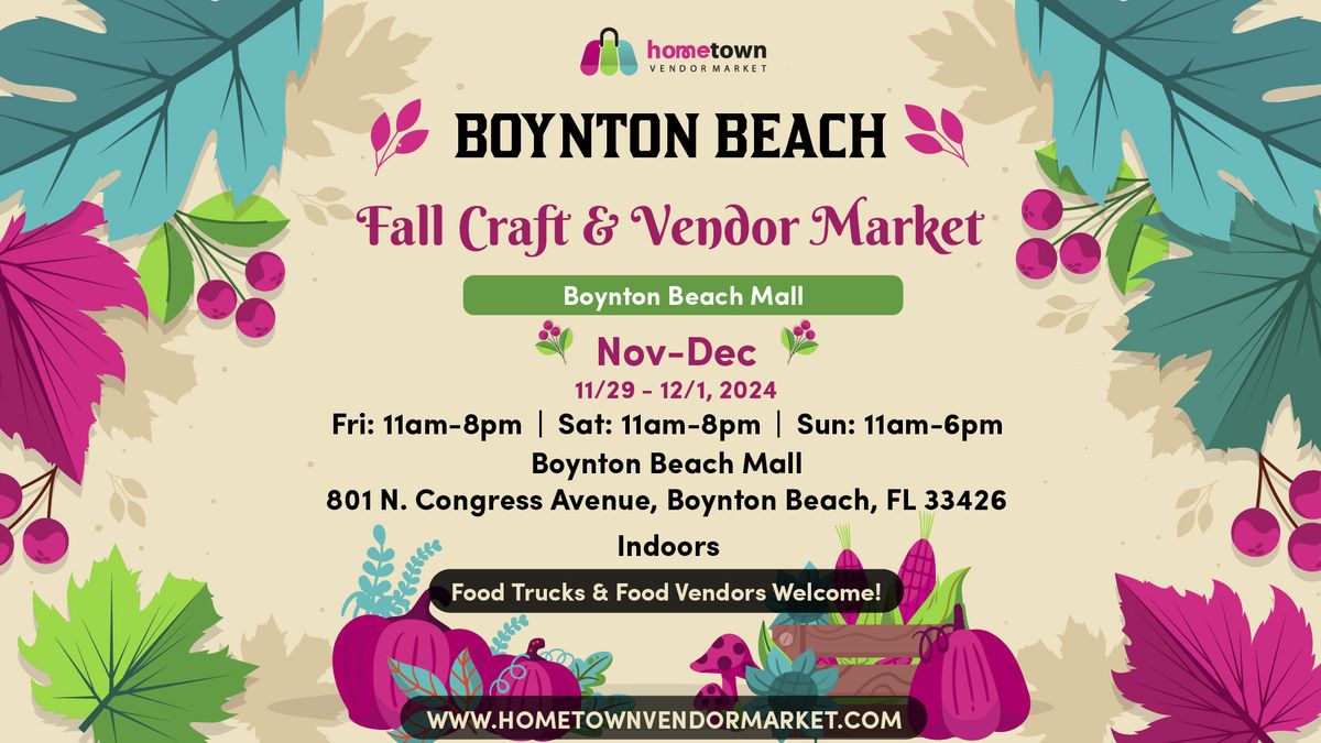 Boynton Beach Fall Craft and Vendor Market