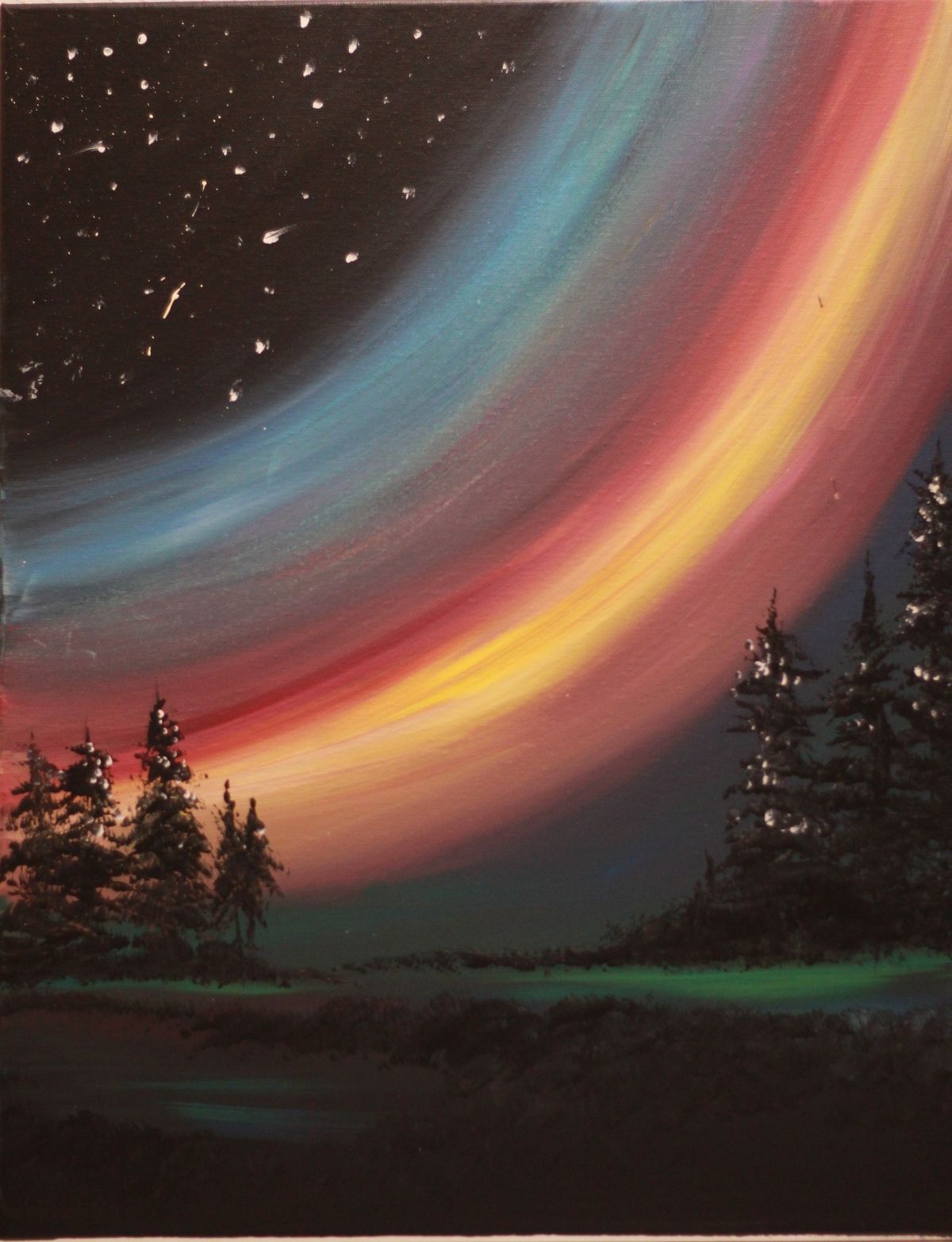 Sip & Paint Friday Night 6pm: Aurora Australis!?  