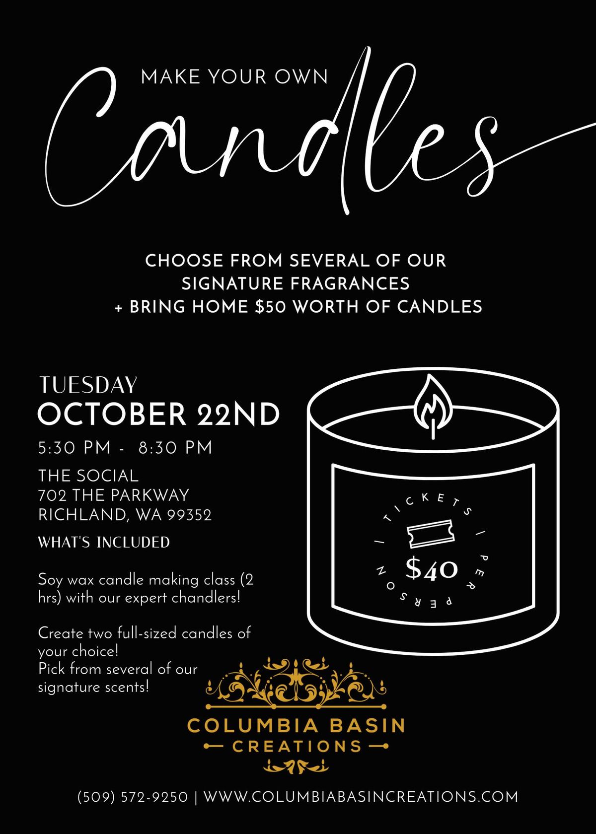 Candle Making Class at The Social! 