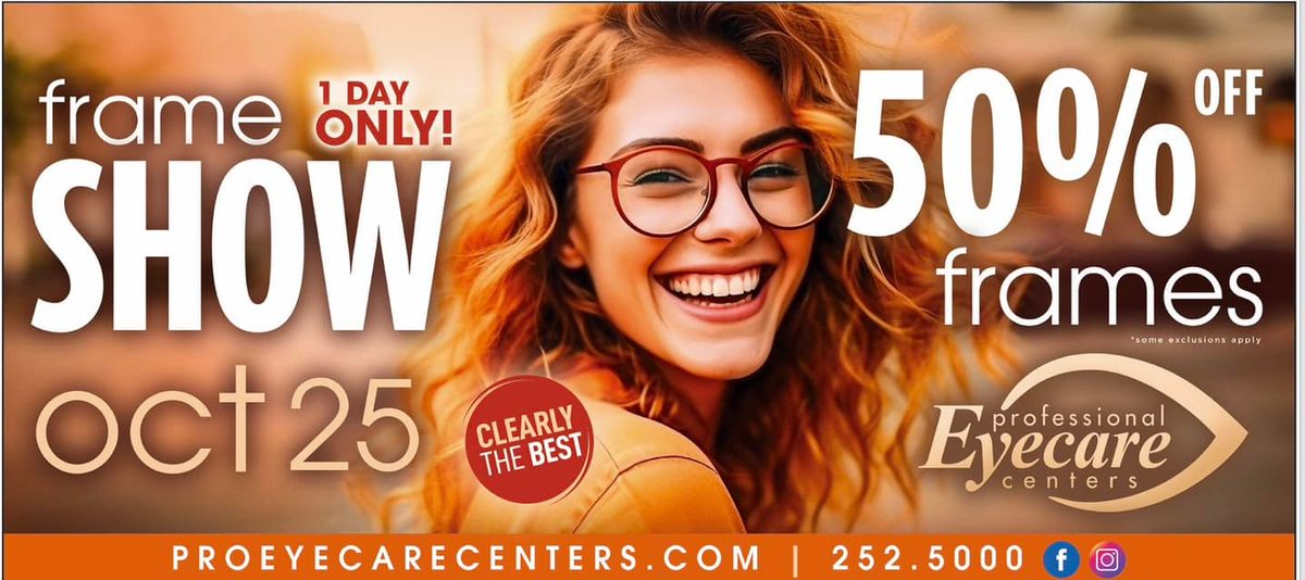 Professional Eyecare Fall Frame Show- Jamestown Location Only!