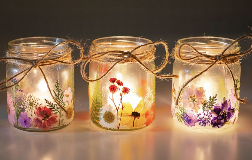 Amery Community Ed: Dried Floral TRIO Candle Holders - October 29 (6:30pm-8:30pm)