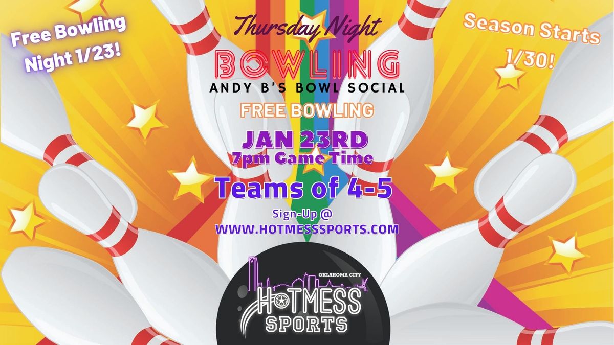 HotMess Sports OKC - Free Night Of Bowling!