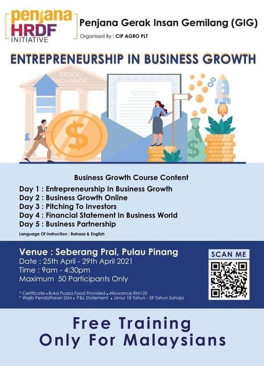 Entrepreneurship Business Growth Seberang Perai Penang 25 April To 29 April
