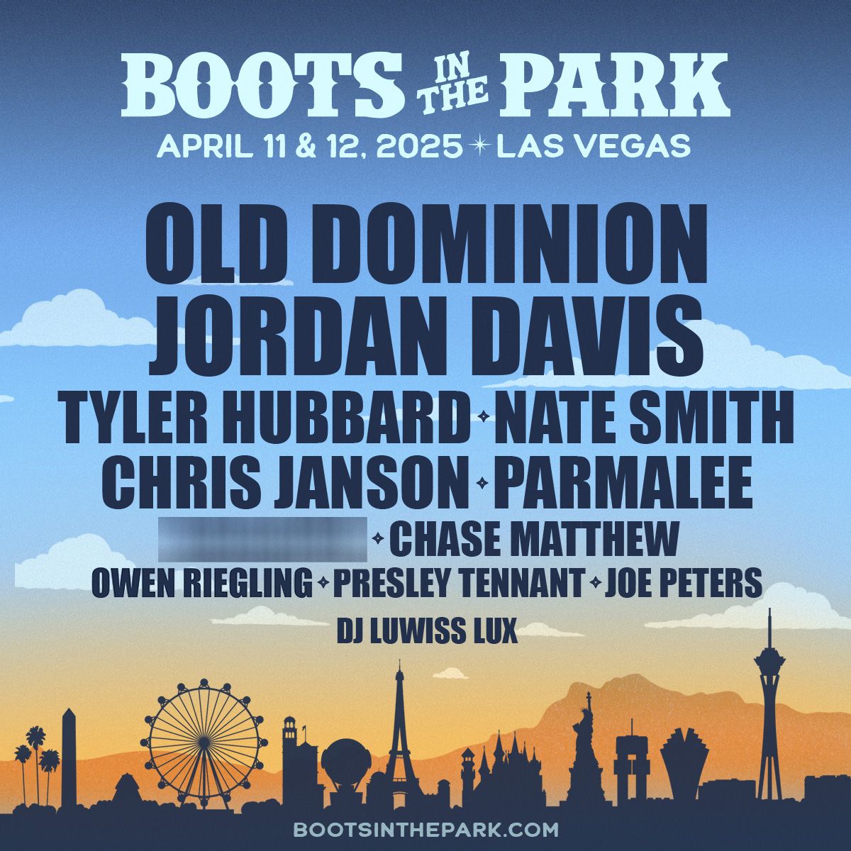 Boots In The Park: Old Dominion  Jordan Davis  Tyler Hubbard & Nate Smith - 2 Day Pass