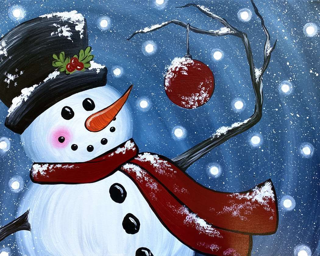 Mimosa Sunday! Sip & Paint 'Mr. Snowman' with us!