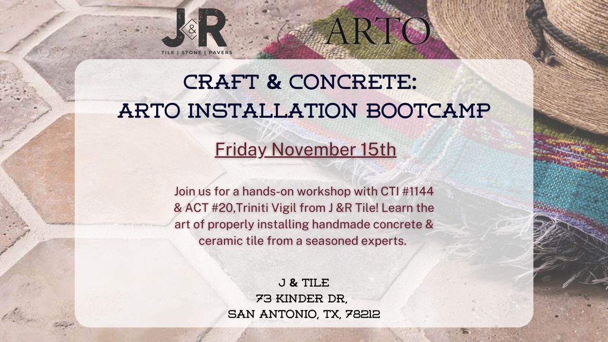 Craft & Concrete: Arto Installation Bootcamp