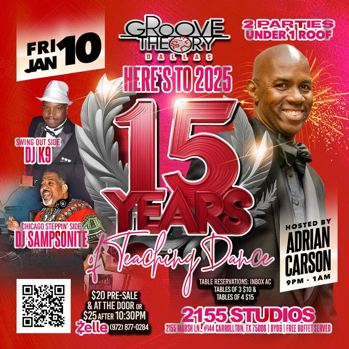 2 Parties Under 1 Roof Presents: Celebrating 15 Years Teaching Dance