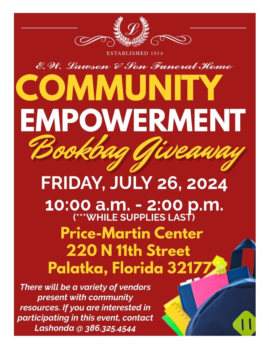 Community Empowerment Bookbag Giveaway 