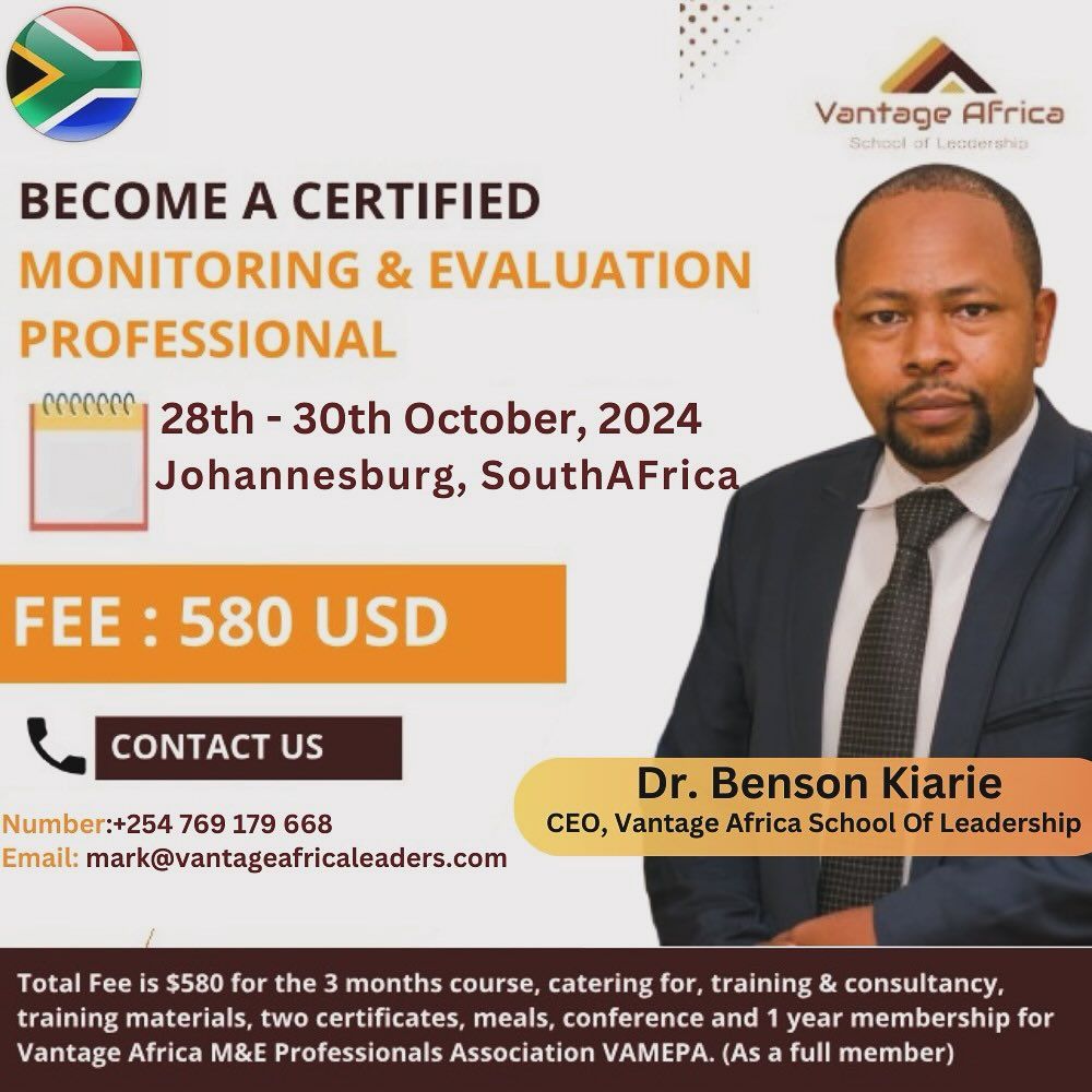 Become a certified Monitoring & Evaluation Professional 