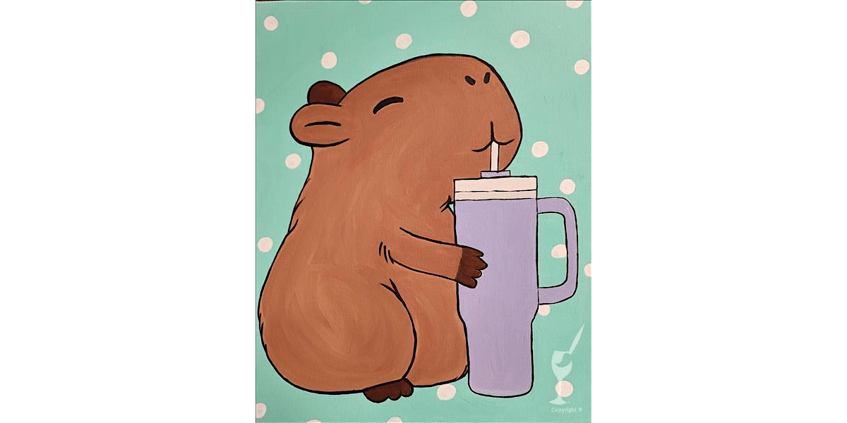 Sweet Capybara - Family Fun - Paint and Sip in San Antonio | Classpop!\u2122