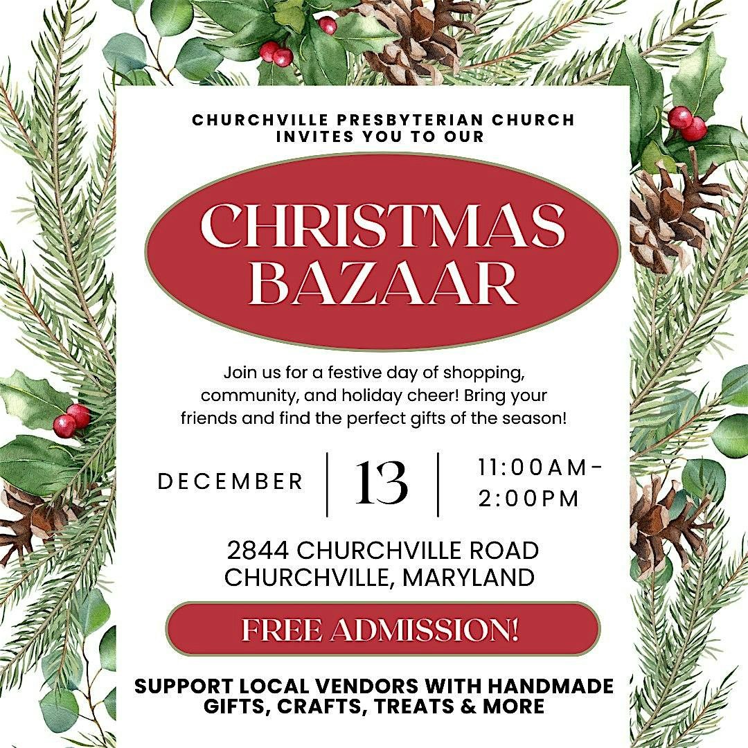 Churchville Presbyterian Church Christmas Bazaar