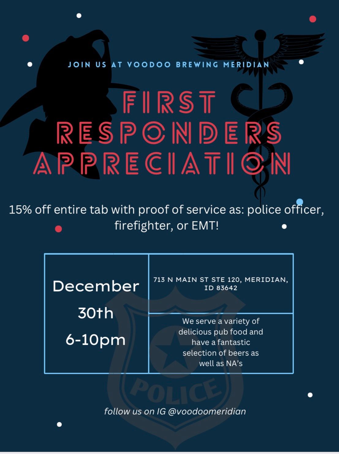 First Responder Appreciation @ Voodoo Meridian 