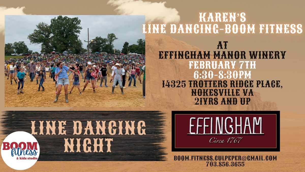 Karen's Line Dancing-BOOM Fitness at Effingham Manor Winery