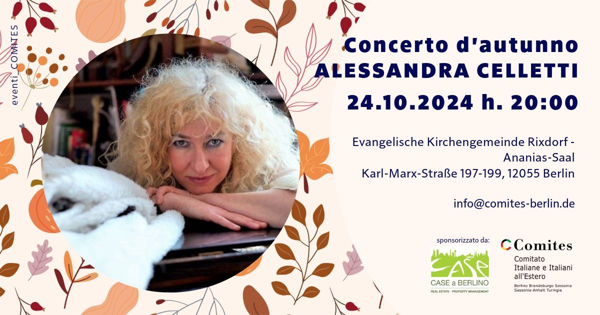 Concerto d\u2019autunno con Alessandra Celletti