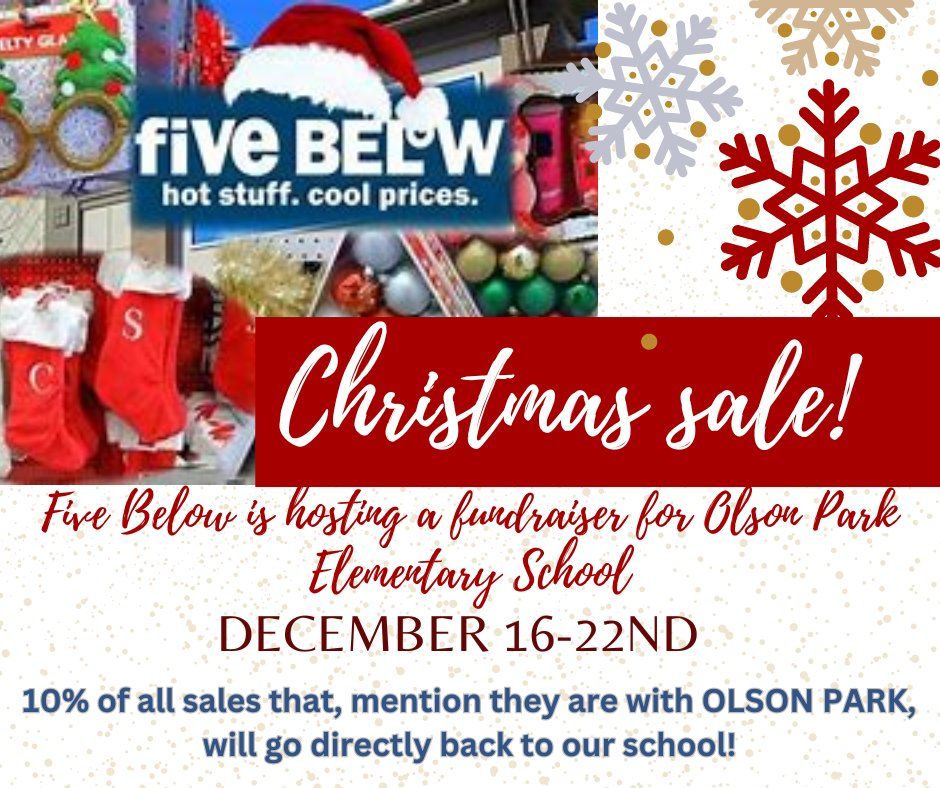 Olson Park Christmas Shopping @ Five Below