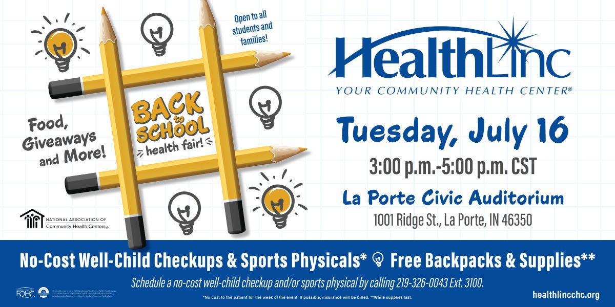 HealthLinc La Porte Back to School Health Fair