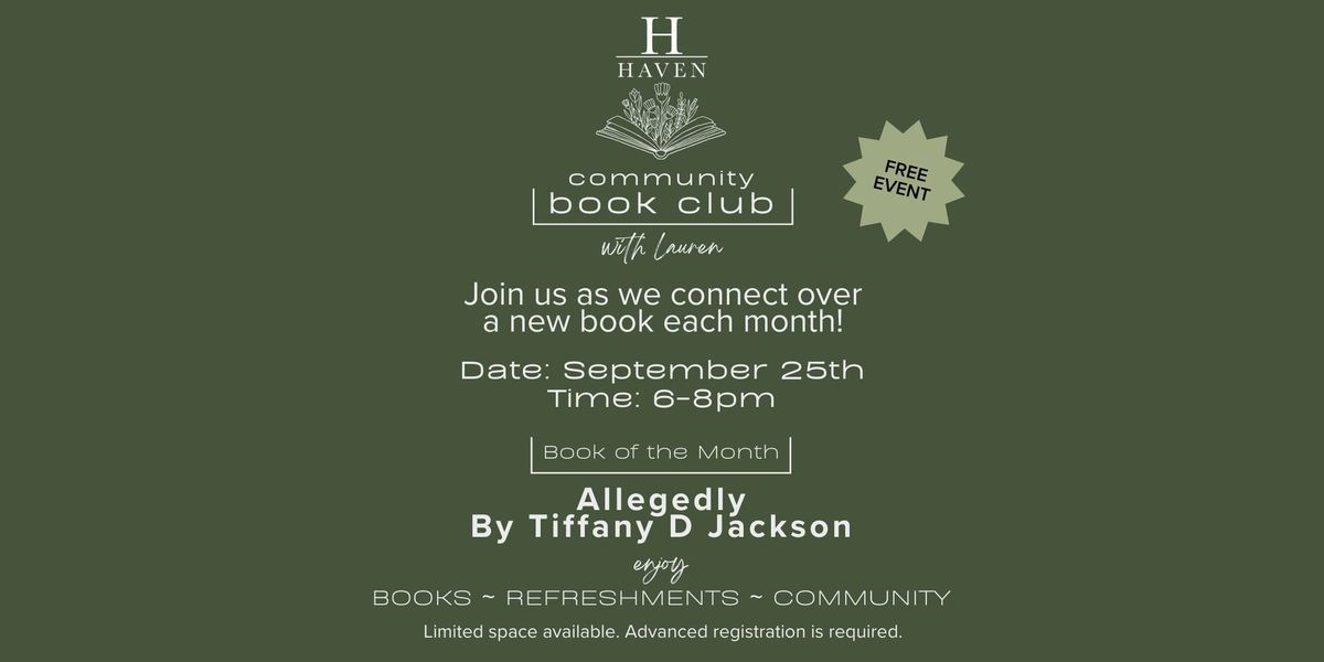 Haven Community Book Club! (FREE)