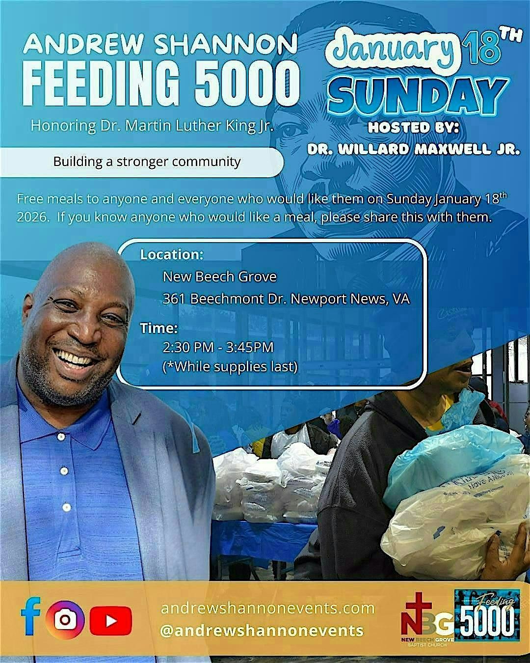 Free meals at the Andrew Shannon Feeding 5000
