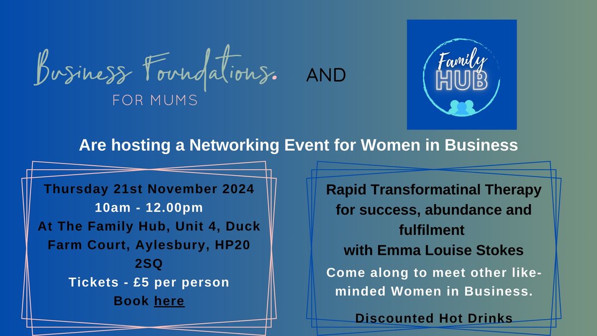 Womens Networking Aylesbury - Rapid Transformational Therapy with Emma Louise Stokes