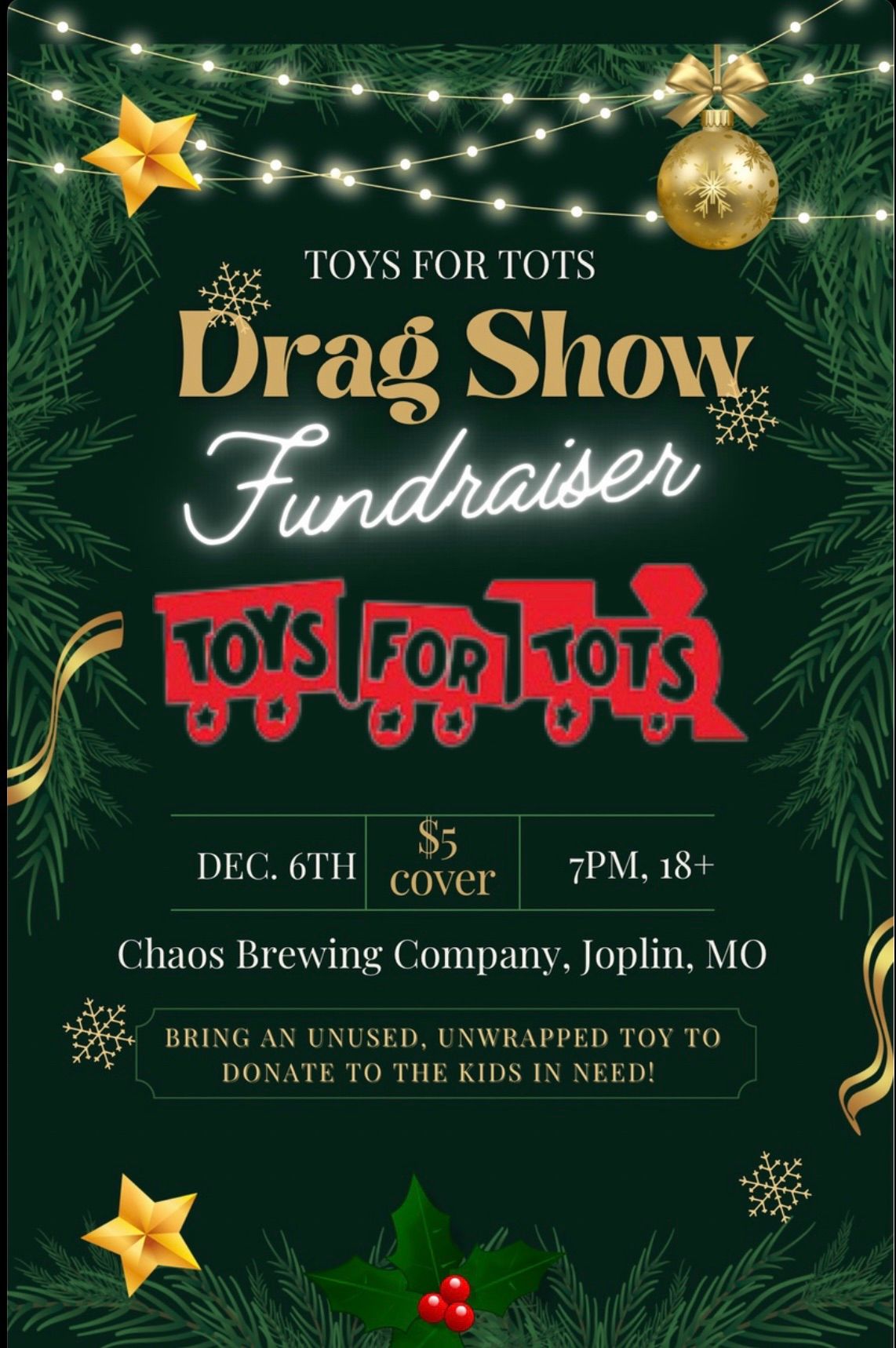 Drag Show @ Chaos! Toys For Tots Benefit