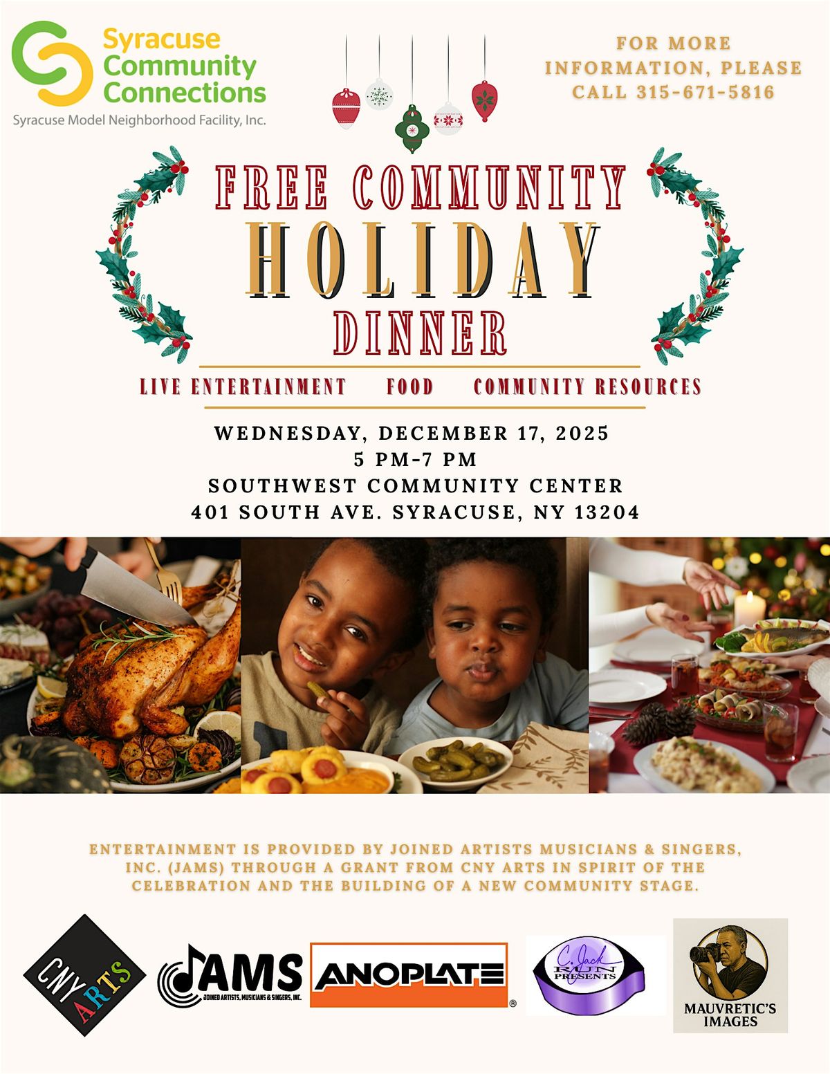 The Annual Community Holiday Dinner