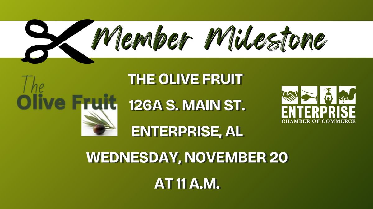 Member Milestone Celebration for The Olive Fruit