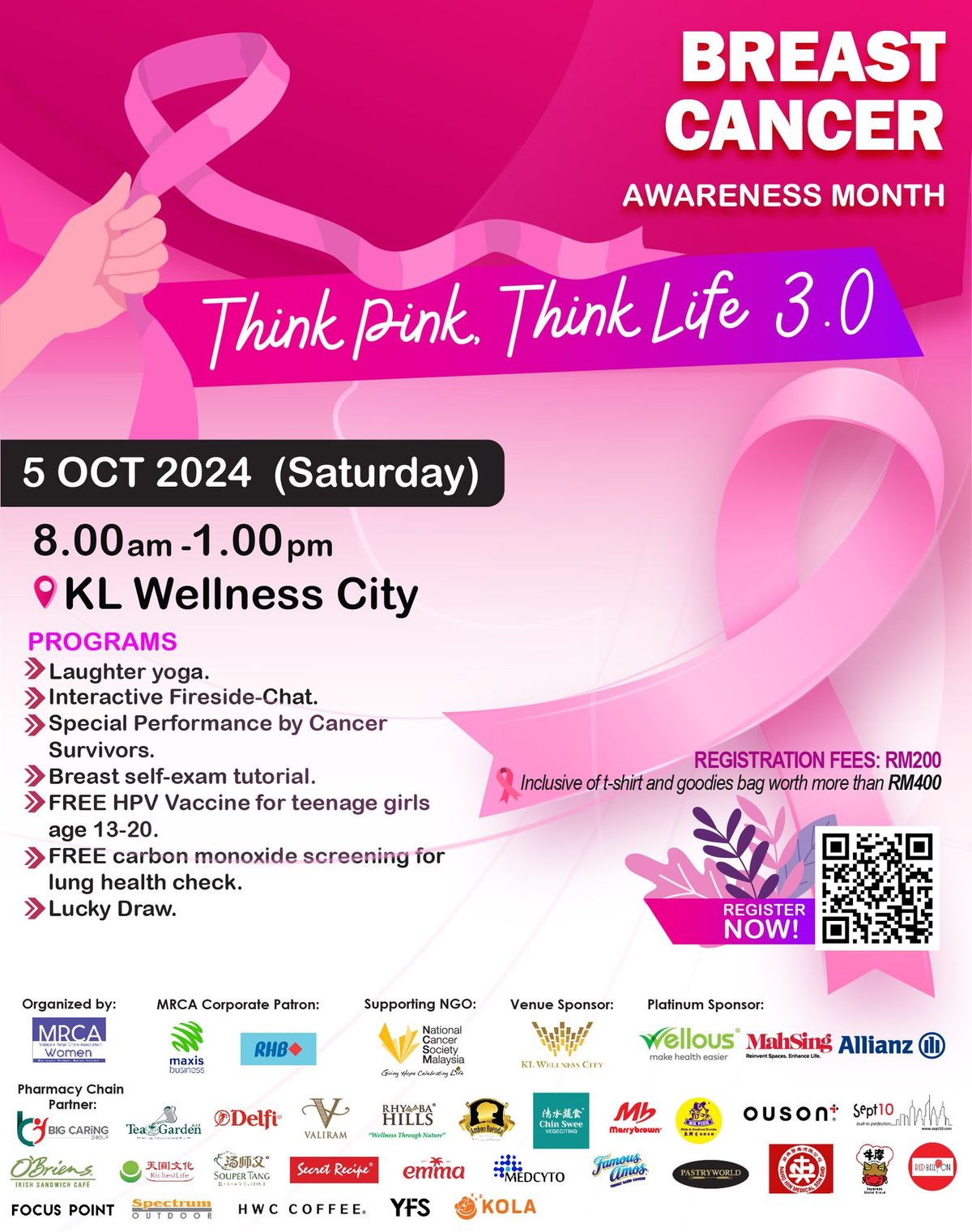 MRCA Women Division Breast Cancer Awareness Event: Think Pink, Think Life 3.0