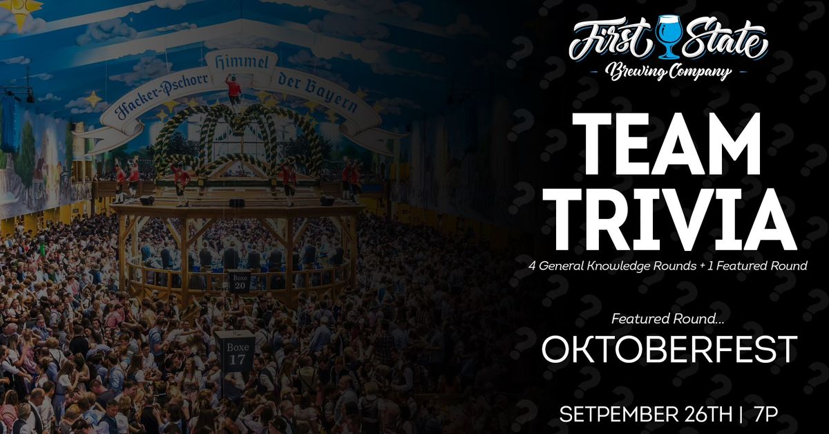 Team Trivia! Special Round: Oktoberfest