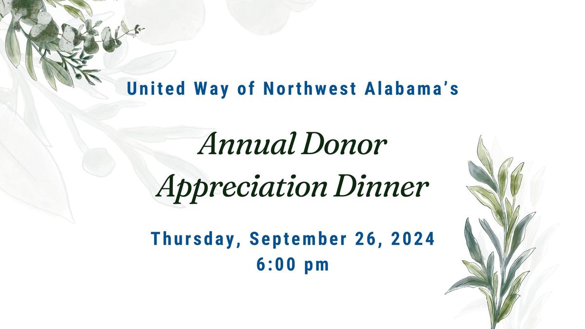 Annual Donor Appreciation Dinner