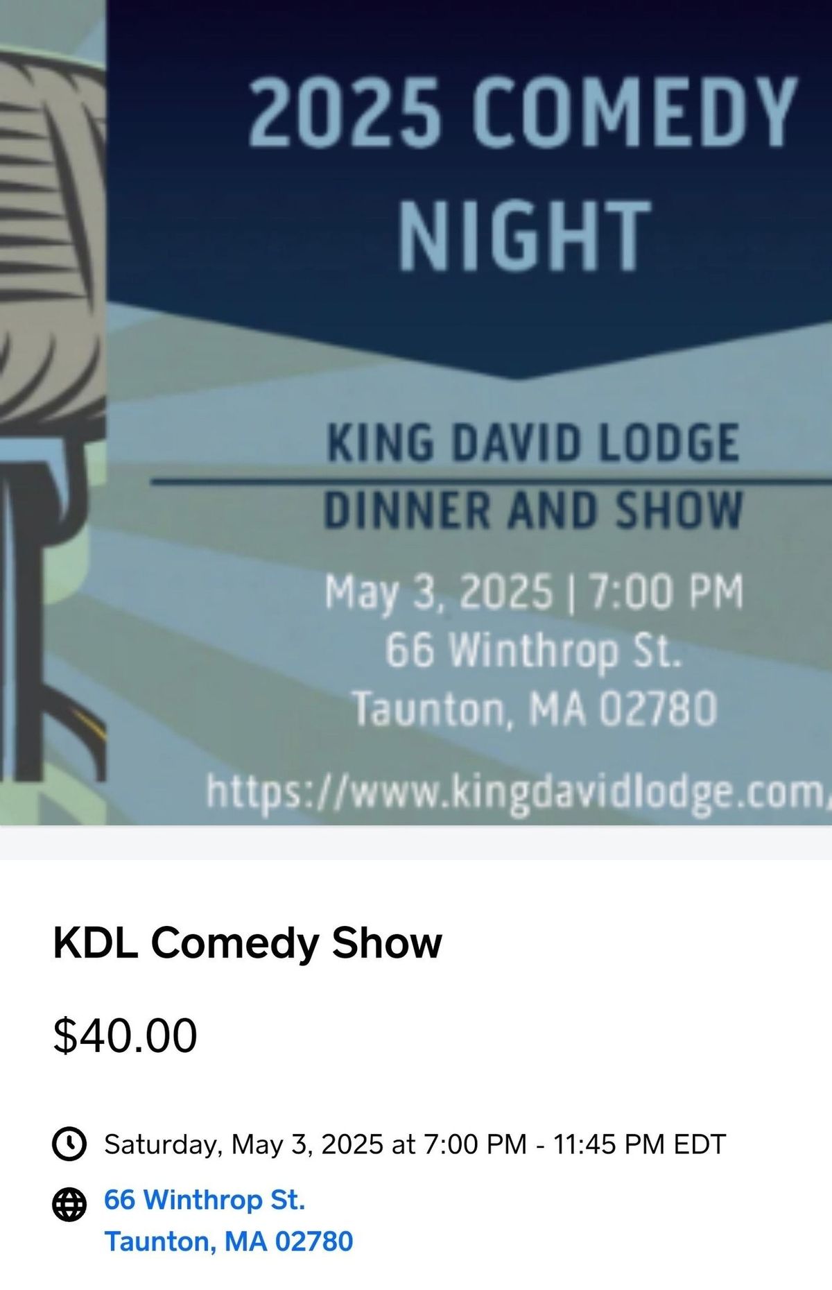 King David Lodge Annual Comedy Show