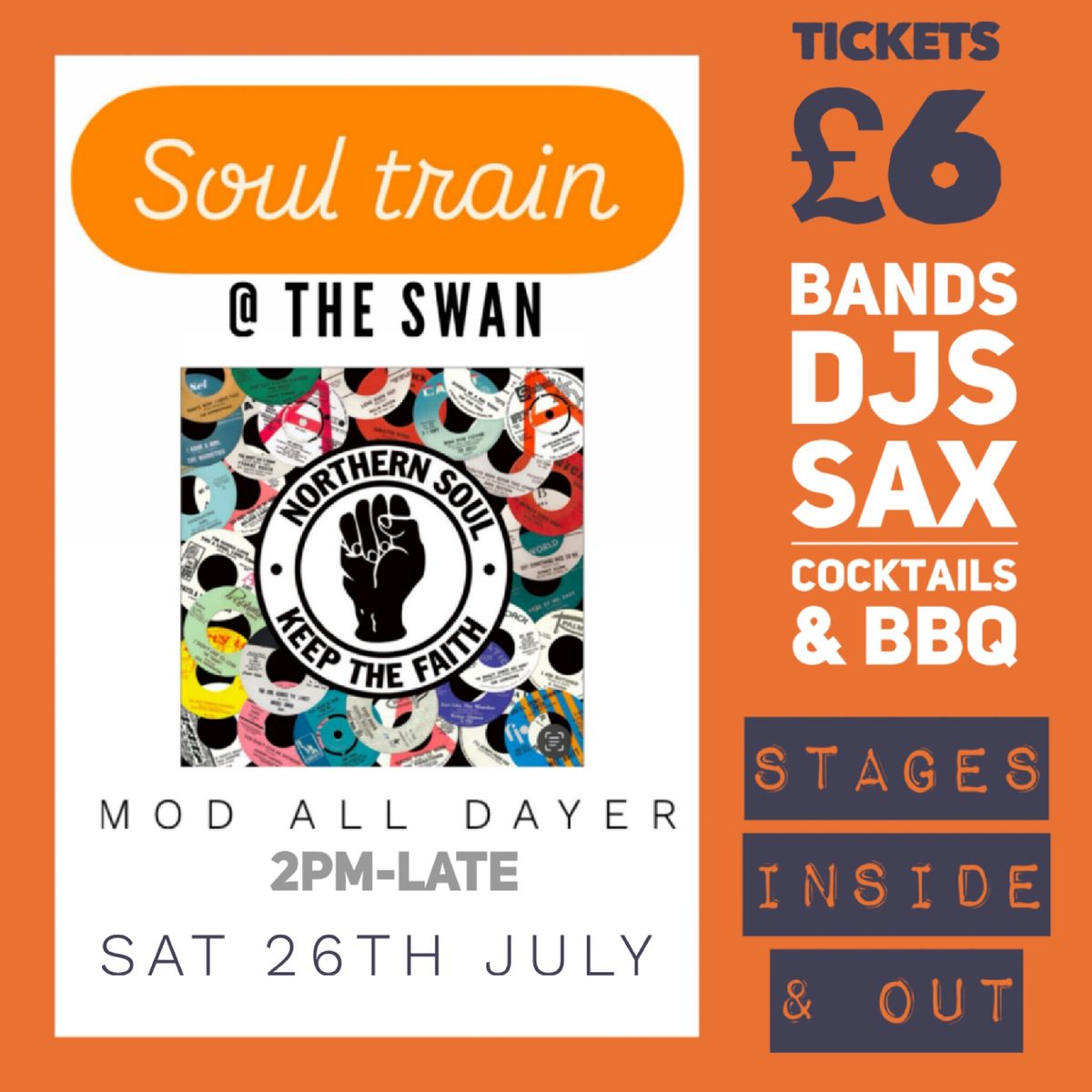 SOUL TRAIN - LIVE MUSIC SUMMER ALL DAYER \/ STAGES INSIDE & OUT