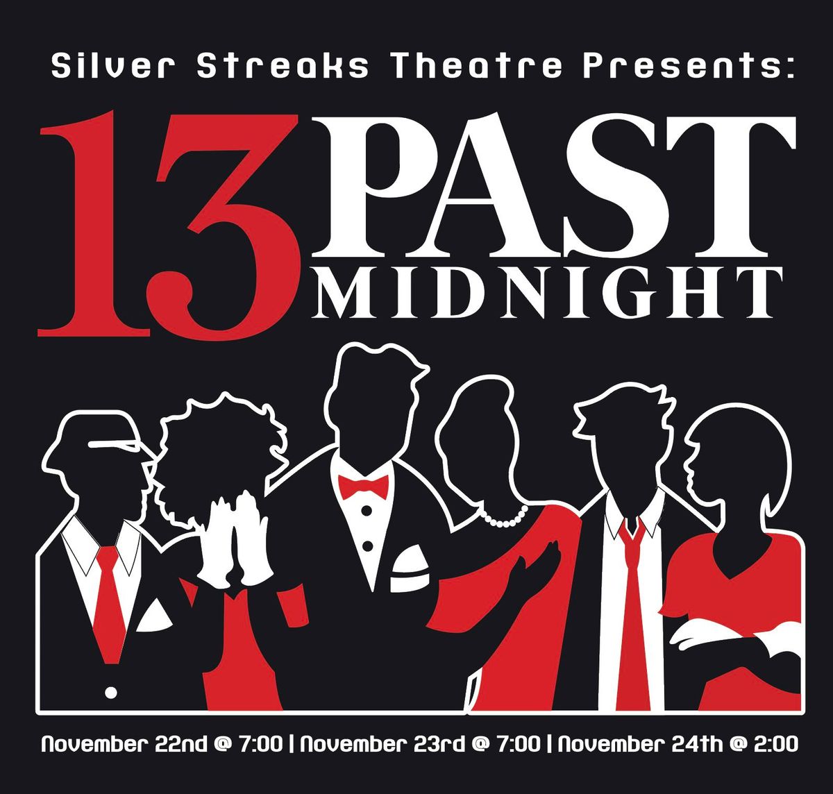 Galesburg High School theatrical performance of '13 Past Midnight'