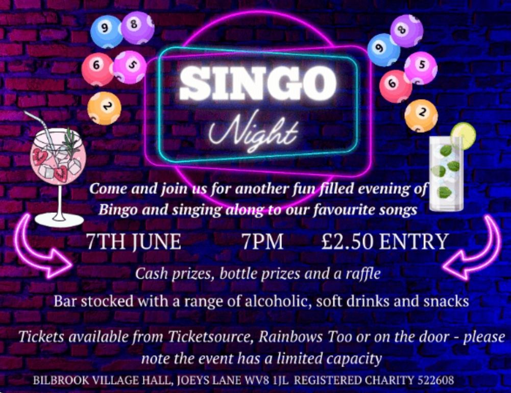 SINGO music singing and bingo event 