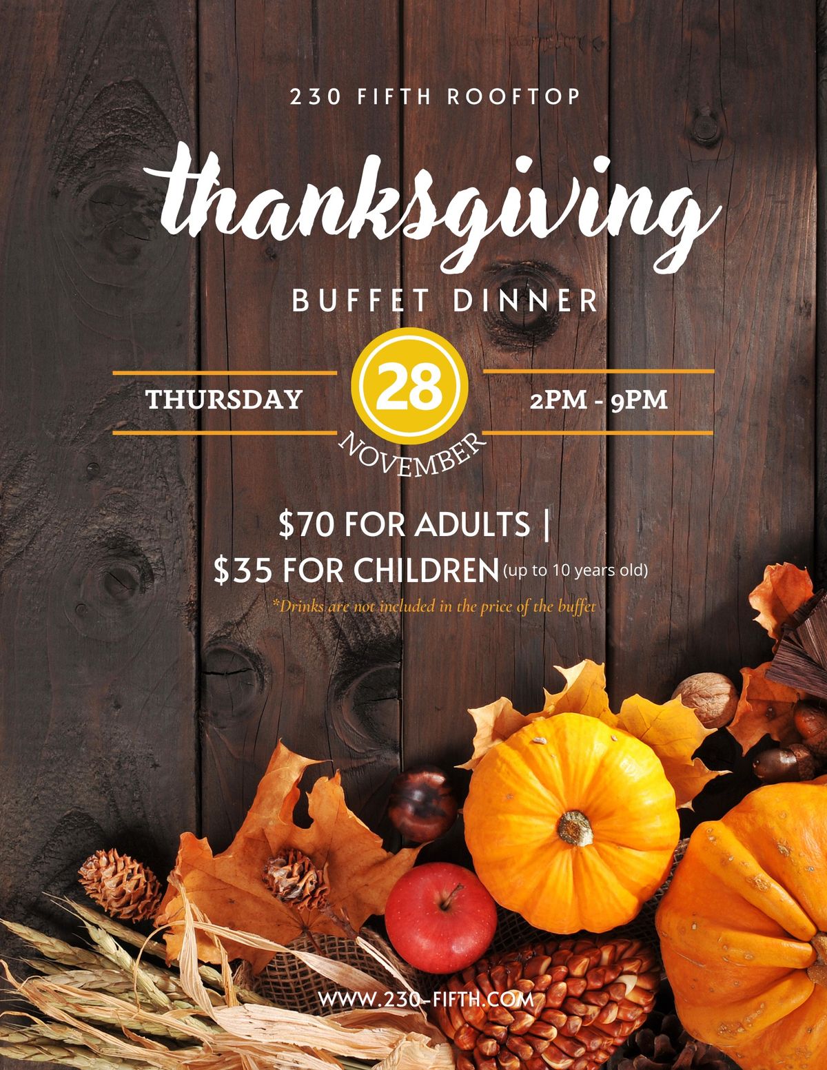 THANKSGIVING DINNER BUFFET