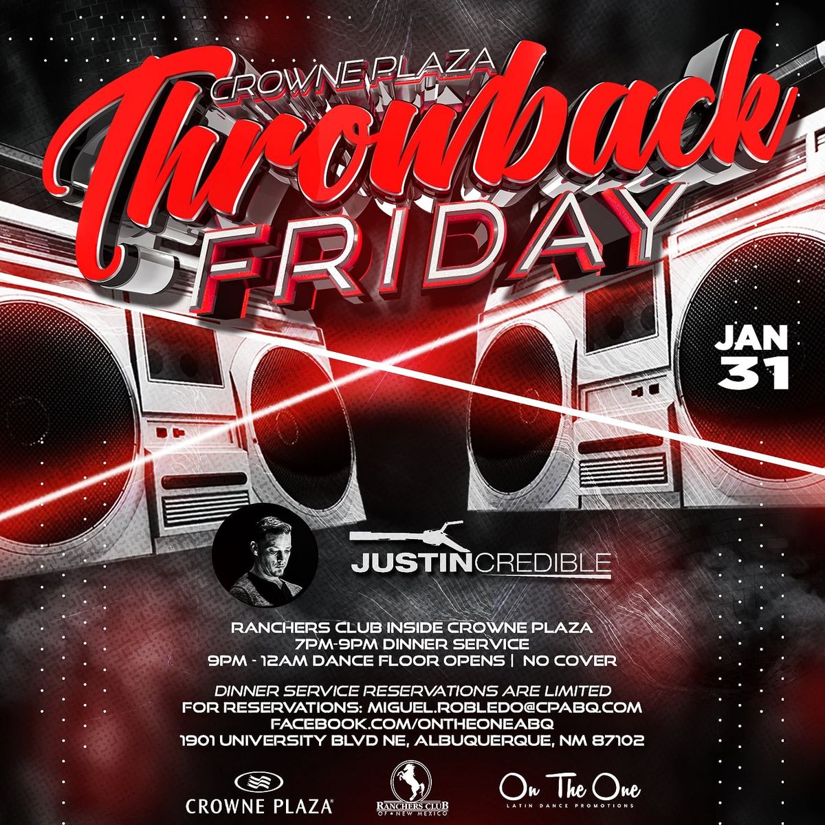 Throwback Fridays at Ranchers Lounge inside of Crowne Plaza