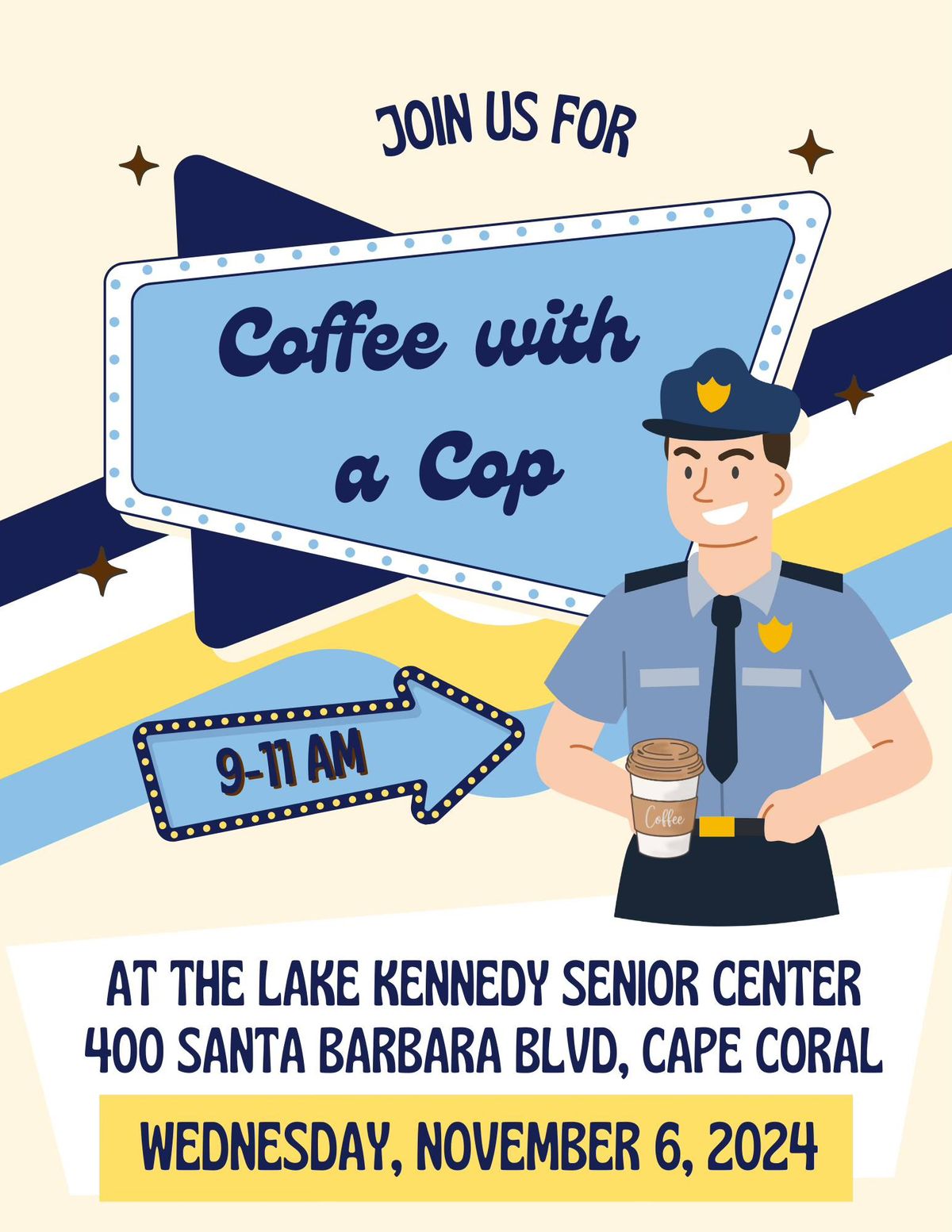 Coffee with a Cop at the Lake Kennedy Senior Center