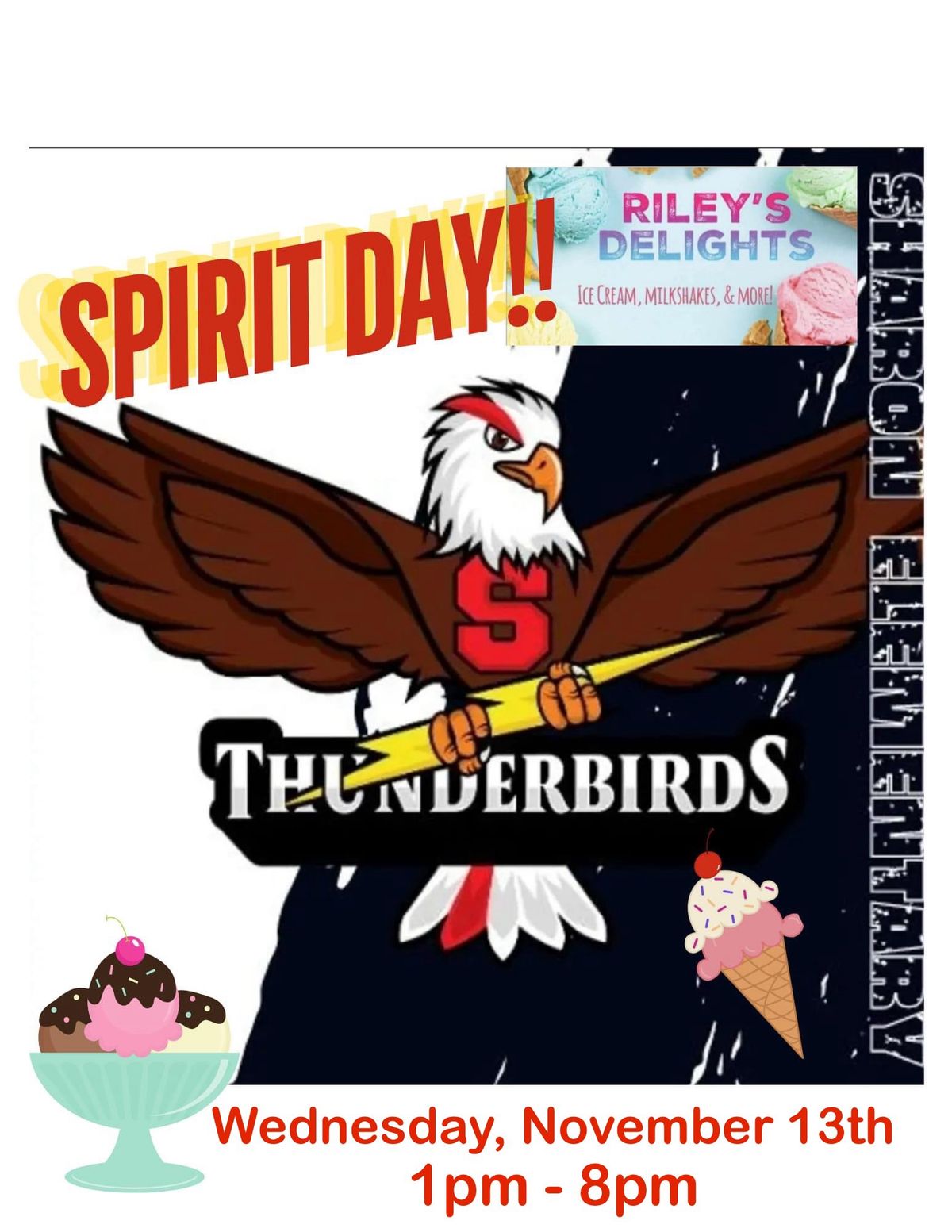 Sharon Elementary Riley\u2019s Delights Spirit Day