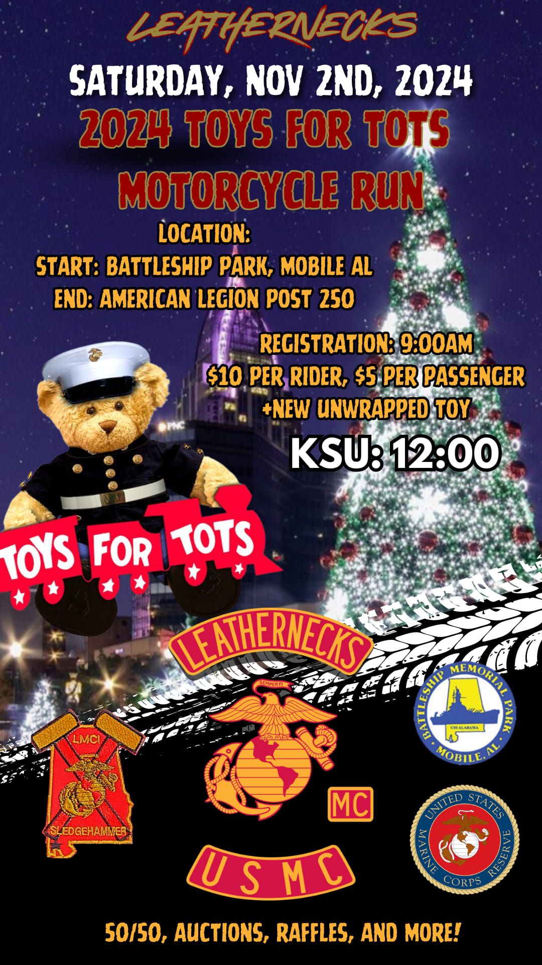 Mobile, AL - 2024 Toys for Tots Motorcycle Run