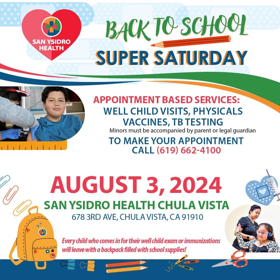 Back to School Super Saturday Vaccination Event 8\/3