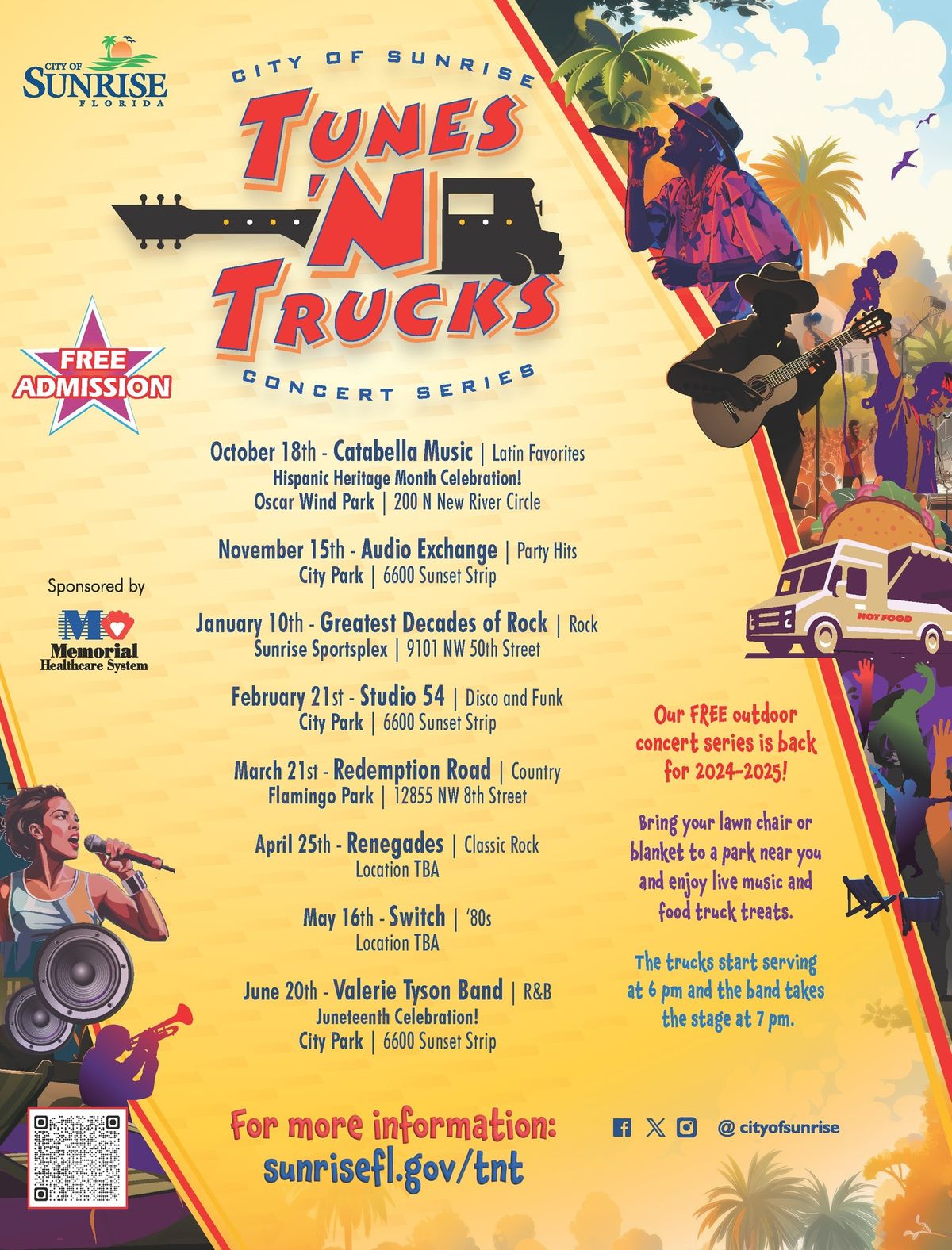 Tunes 'n Trucks Concert Series: Latin Music and Food Trucks for Hispanic Heritage Month