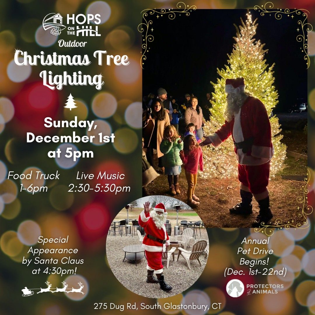 Outdoor Christmas Tree Lighting at Hops on the Hill