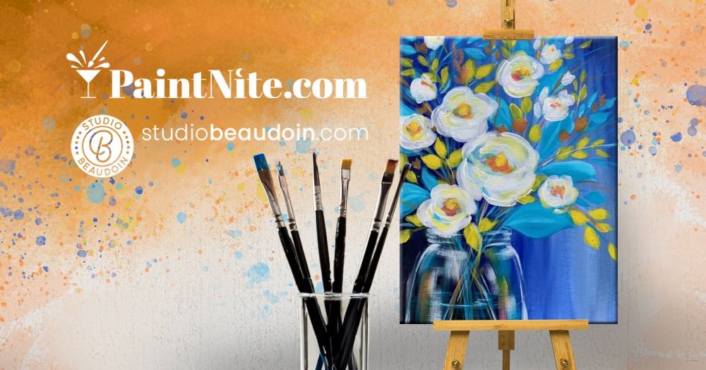 Paint Nite: Blue Magnolia Bouquet
