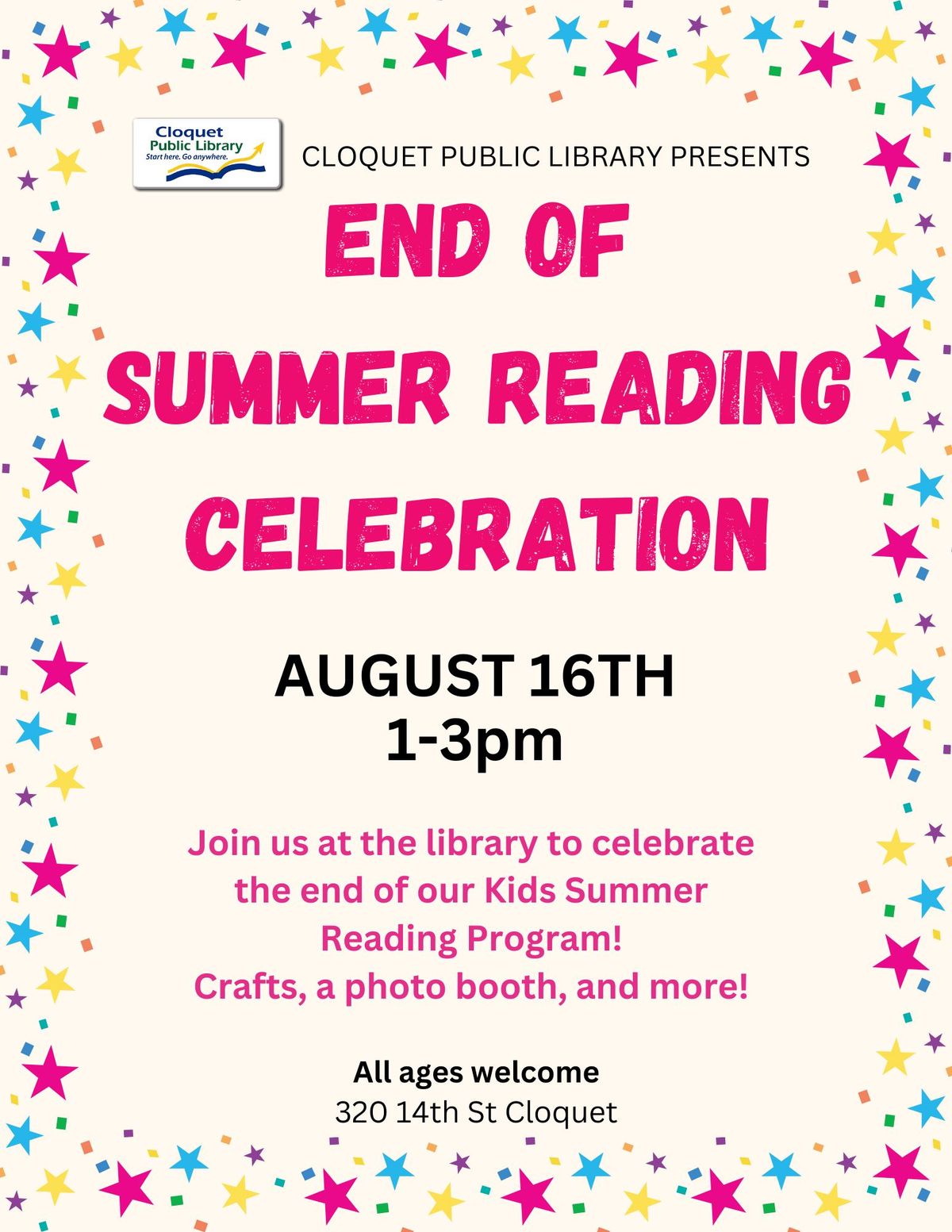 End of Summer Reading Celebration