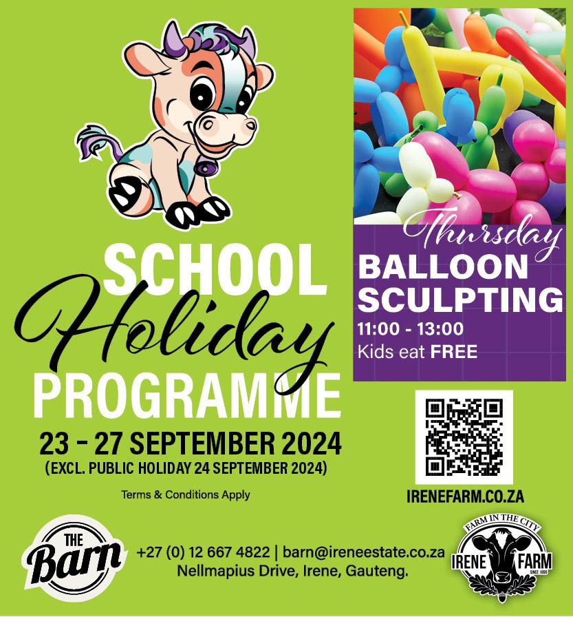 Holiday Programme: Balloon sculpting & kids eat FREE promotion 