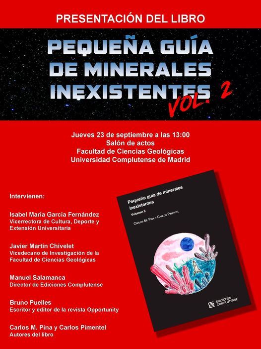 Presentaci\u00f3n del libro "Peque\u00f1a Gu\u00eda de Minerales Inexistentes Vol. II"