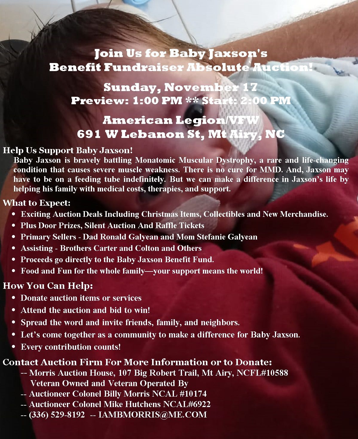 \ud83d\udc96 Baby Jaxson's Benefit Fundraiser Absolute Auction!\ud83d\udc96