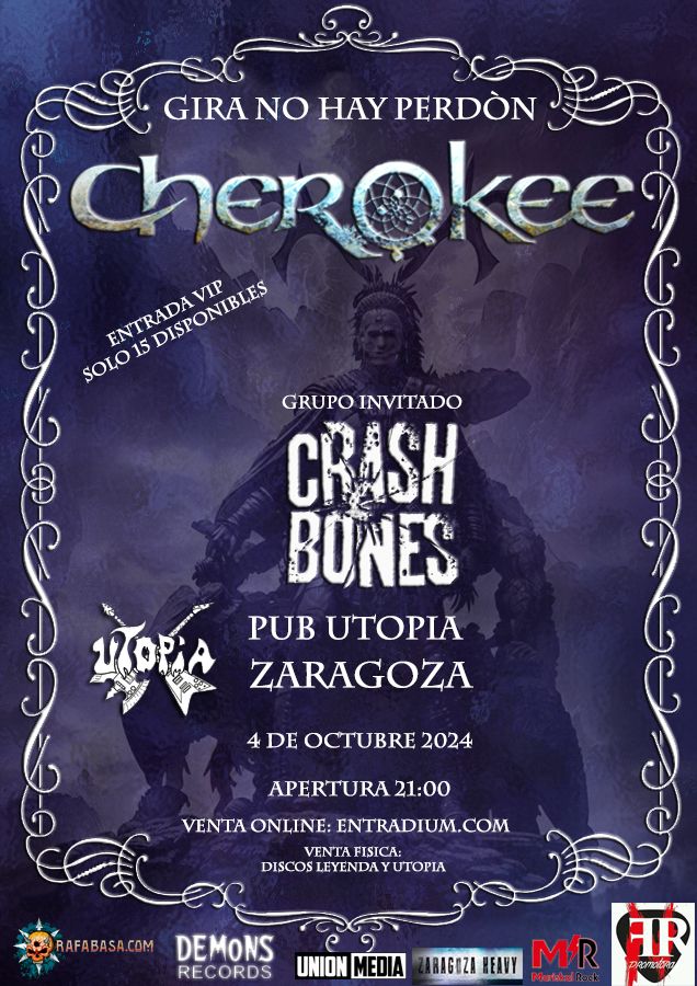Cherokee & Crash Bones directo Zaragoza